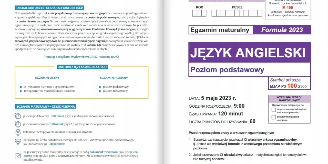 Ile trwa matura z angielskiego? Dokładne czasy CKE 2023