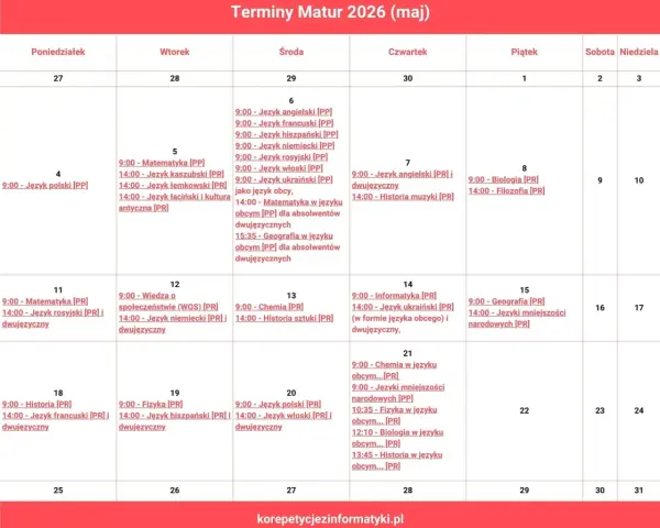 Matura 2026: Ile dni zostało? Daty, harmonogram, jak się przygotować