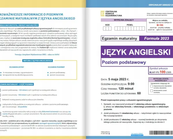 Ile trwa matura z angielskiego? Dokładne czasy CKE 2023