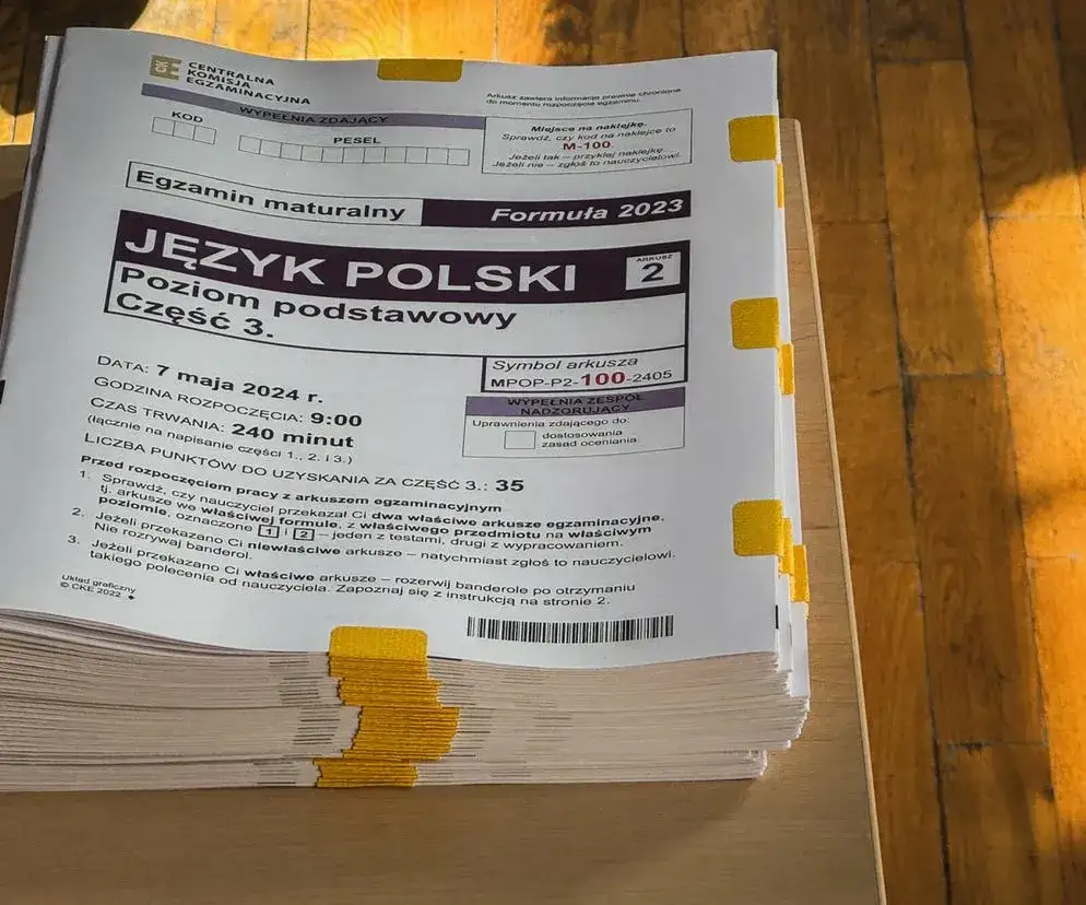 matura z polskiego czas egzaminu arkusz